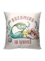 Disney The Little Mermaid Classic Dreaming In Waves Printed Throw Pillow