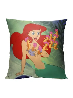 Disney The Little Mermaid Classic Seahorse Friends Printed Throw Pillow