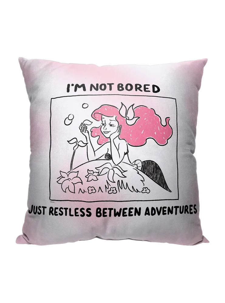 Disney The Little Mermaid Classic Restless Between Adventures Printed Throw Pillow