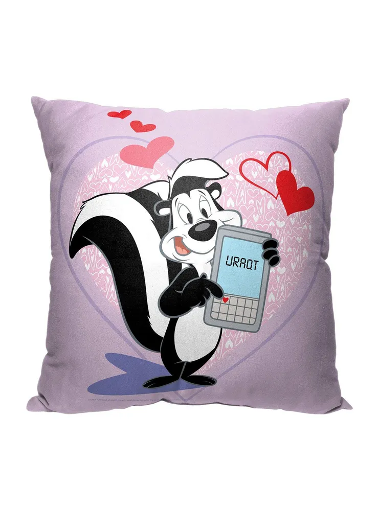 Looney Tunes Pepe Le Pew Cutie Printed Throw Pillow