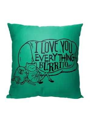Adventure Time Everything Burrito Printed Throw Pillow