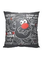 Disney Pixar Toy Story Mr Potato Head Phrases Printed Throw Pillow