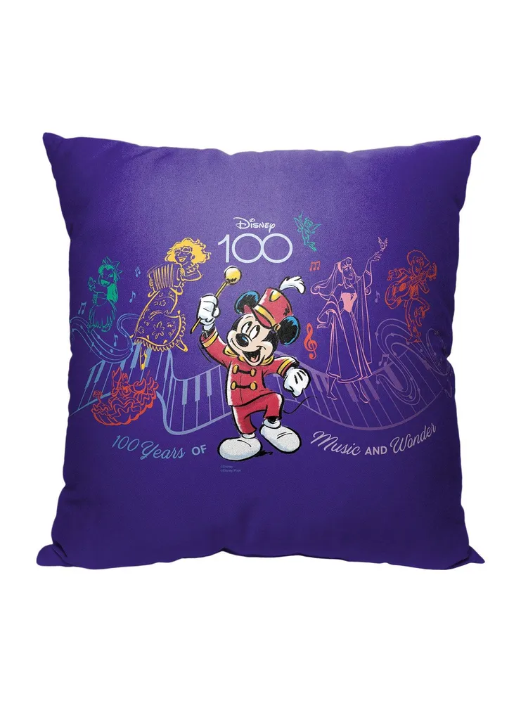 Disney100 Mickey Mouse Music And Wonder Printed Throw Pillow