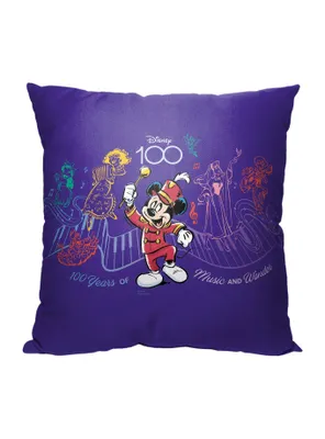 Disney100 Mickey Mouse Music And Wonder Printed Throw Pillow