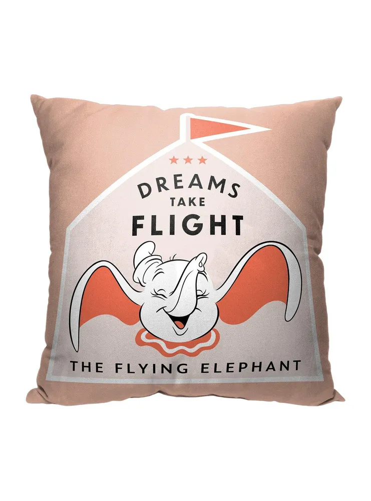 Disney100 Dumbo Take Flight Printed Throw Pillow