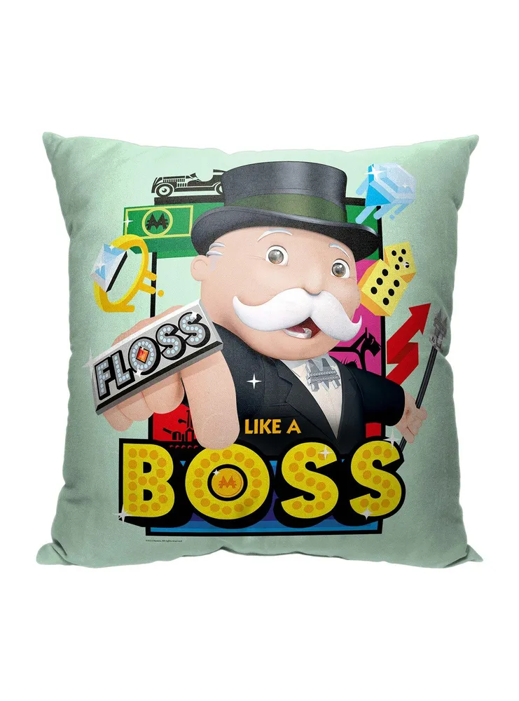 Monopoly Floss Like A Boss Printed Throw Pillow