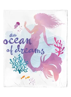 Disney The Little Mermaid Ocean Of Dreams Silk Touch Throw
