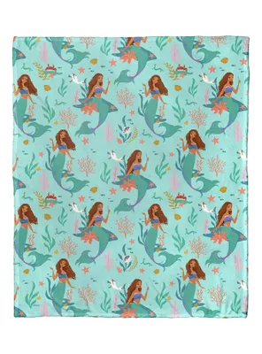 Disney The Little Mermaid Seafoam Sweetheart Silk Touch Throw