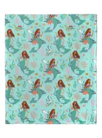 Disney The Little Mermaid Seafoam Sweetheart Silk Touch Throw