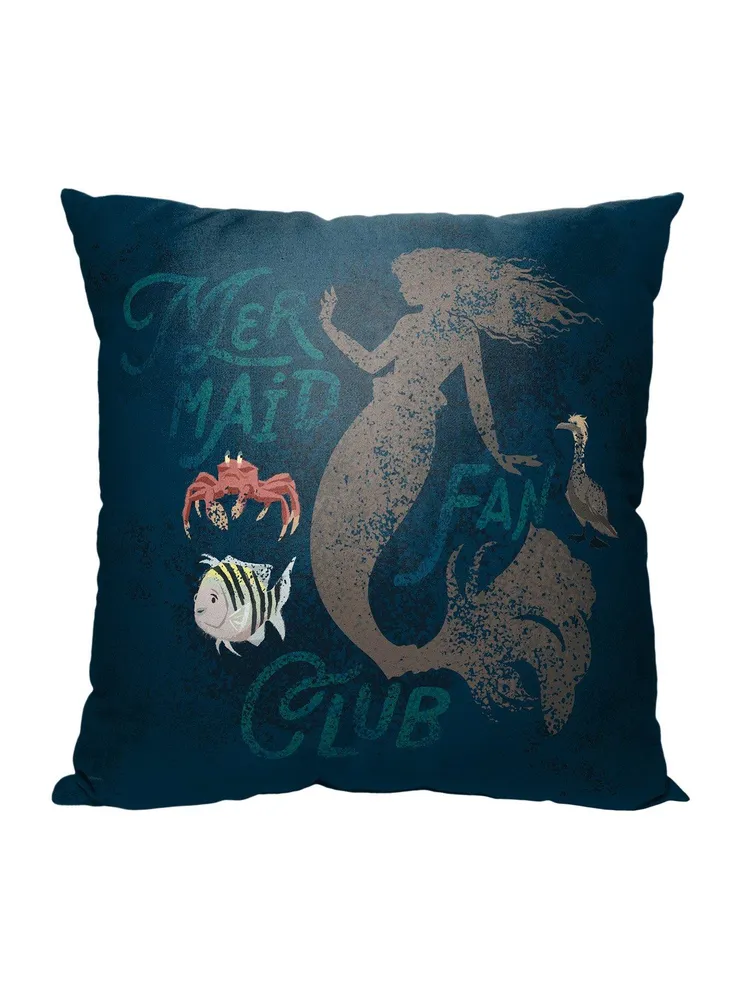 Disney The Little Mermaid Mermaid Fan Club Printed Throw Pillow