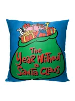 Year Without A Santa Claus Bag Of Toys Printed Throw Pillow