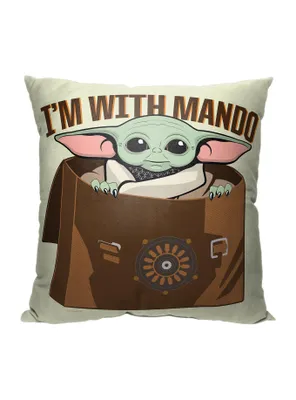 Star Wars The Mandalorian I'm With Mando Printed Pillow