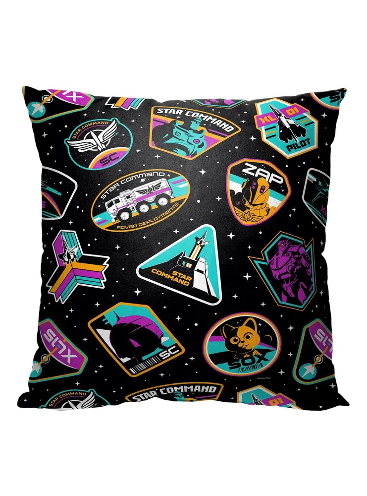 Disney Pixar Lightyear Galactic Patches Printed Throw Pillow