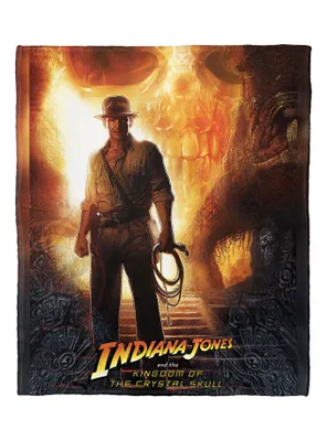 Disney Indiana Jones Kingdom Of The Crystal Skull Silk Touch Throw