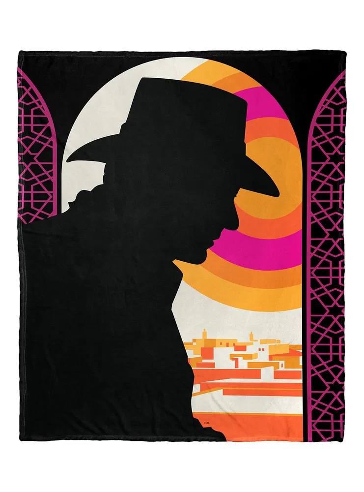 Disney Indiana Jones Dial Of Destiny Famous Silhouette Silk Touch Throw