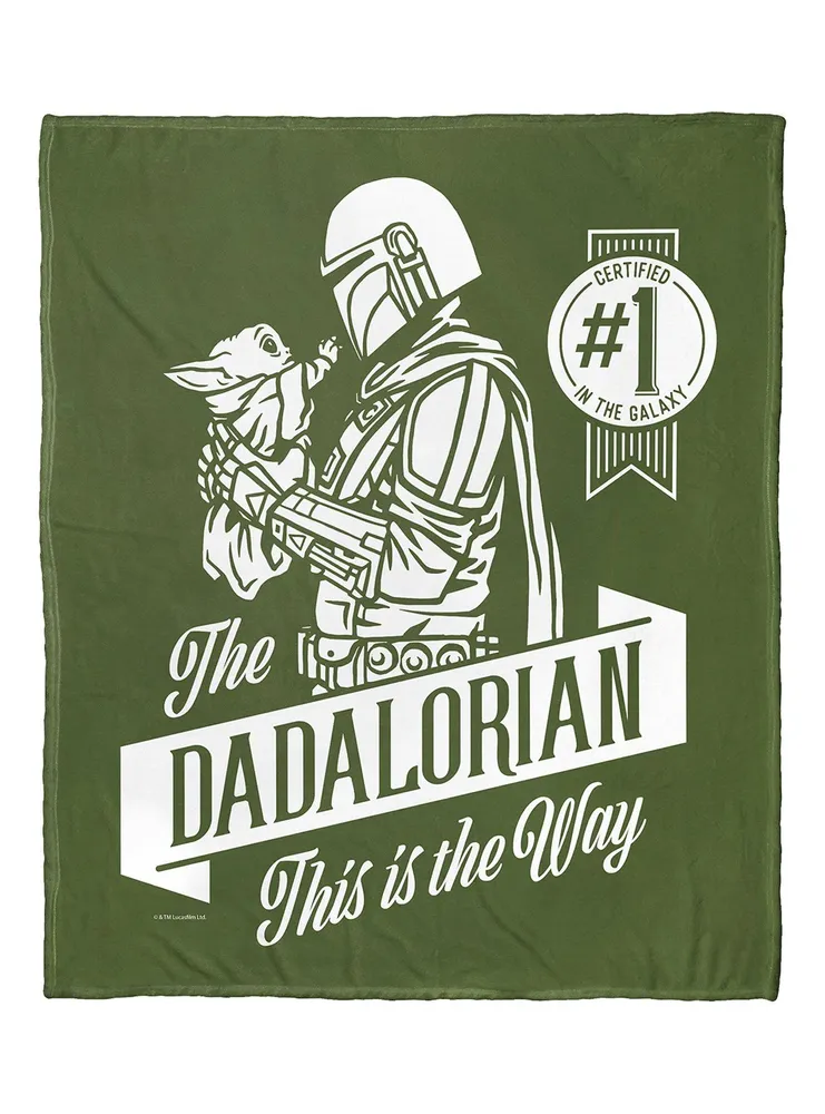 Star Wars The Mandalorian Dadalorian Silk Touch Throw Blanket