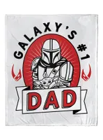 Star Wars The Mandalorian Galaxy Dad Silk Touch Throw Blanket