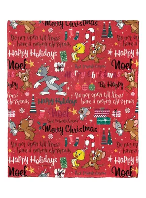Tom And Jerry Festive Cheer Silk Touch Throw