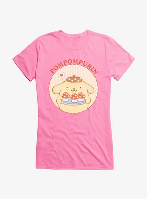 Hello Kitty And Friends Pompompurin Mushroom Cupcakes Girls T-Shirt