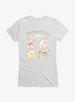 Hello Kitty And Friends Mushroom Garden Portrait Tiles Girls T-Shirt