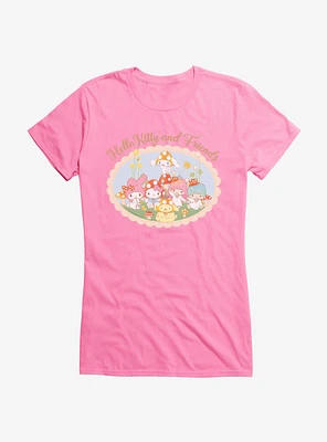 Hello Kitty And Friends Mushroom Garden Portrait Girls T-Shirt