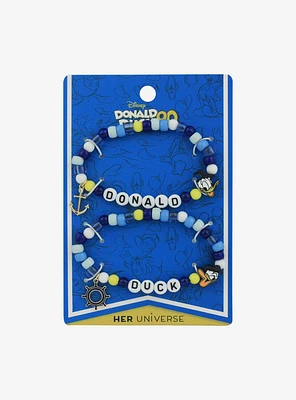 Her Universe Disney Donald Duck Best Friend Bead Bracelet Set