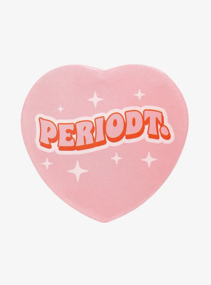 Periodt Pink Heart Button