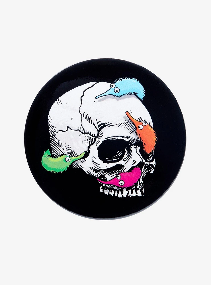 Worms In Skull Button