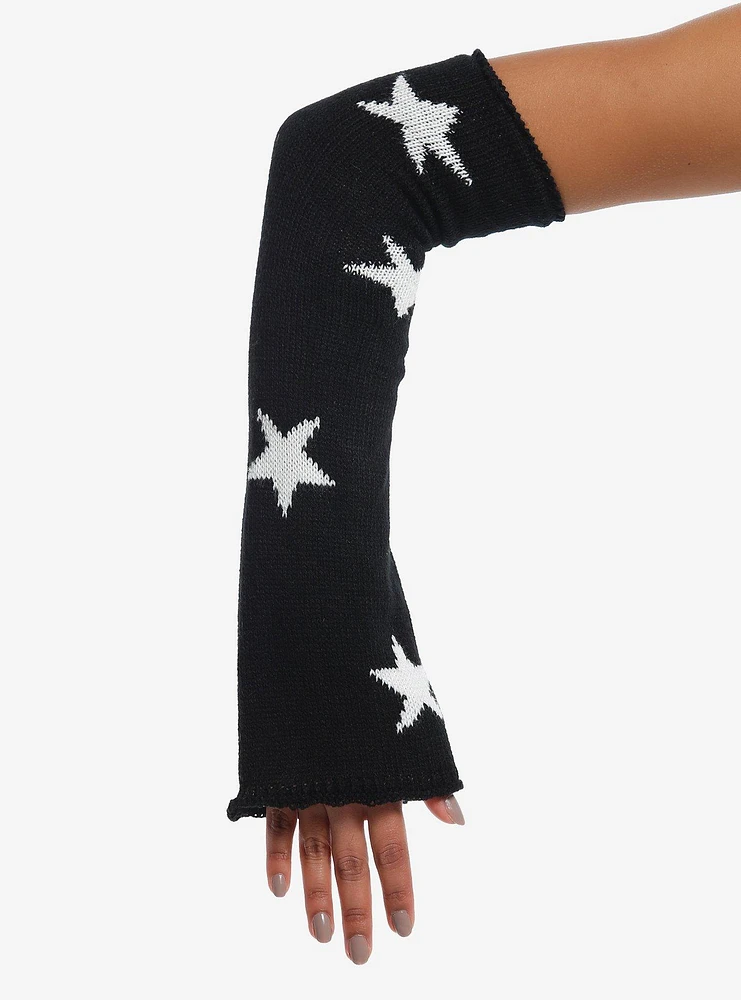 Black & White Star Flared Arm Warmers