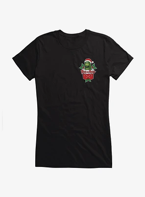 Rick & Morty Faux Pocket Pickle Rickmas Girls T-Shirt