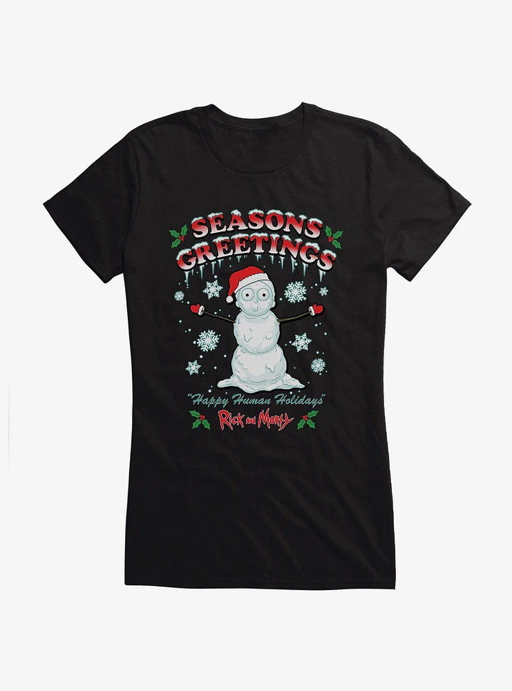 Rick & Morty Seasons Greetings Girls T-Shirt