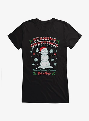 Rick & Morty Seasons Greetings Girls T-Shirt
