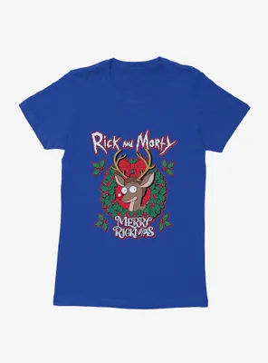 Rick & Morty Reindeer Merry Rickmas Womens T-Shirt