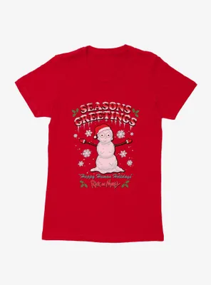 Rick & Morty Seasons Greetings Womens T-Shirt