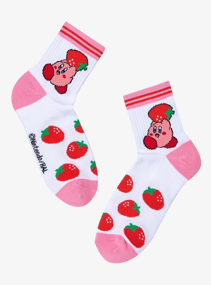 Kirby Strawberry Varsity Ankle Socks