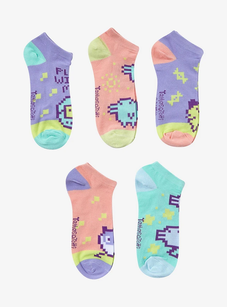 Tamagotchi 8-Bit No-Show Socks 5 Pair