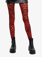Red Leopard Tights