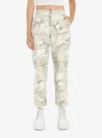 Cream Camouflage Cargo Pants