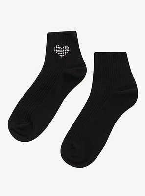 Hearat Rhinestone Ankle Socks