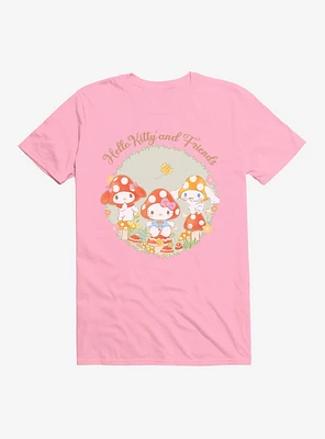 Hello Kitty And Friends Mushroom Garden Circle Portrait T-Shirt