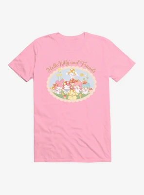 Hello Kitty And Friends Mushroom Garden Portrait T-Shirt