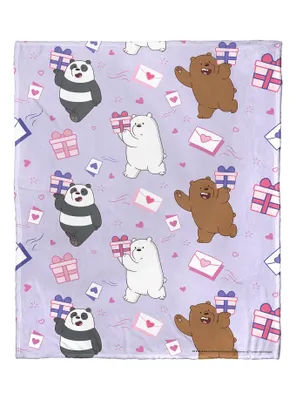 We Bare Bears Love Letters Silk Touch Throw