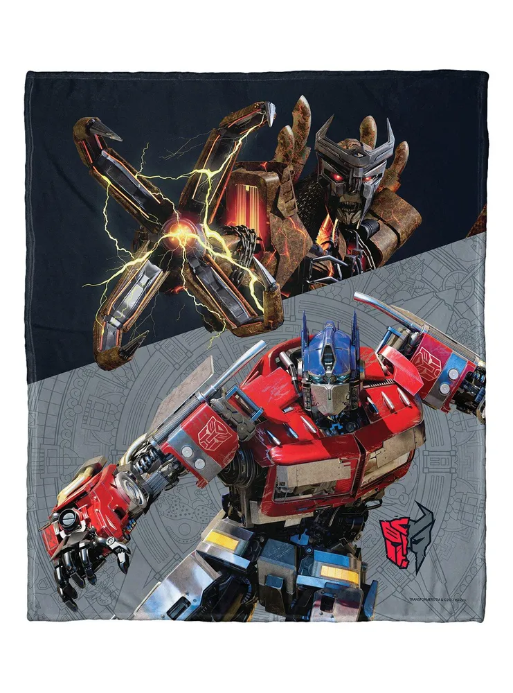 Transformers: Rise Of The Beasts Scourge Versus Optimus Prime Silk Touch Throw