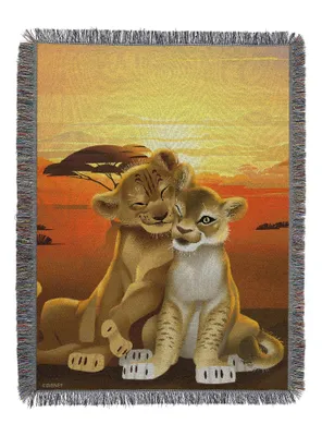 Disney The Lion King Simba And Nala Woven Tapestry