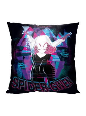 Marvel Spider-Man Across The Spiderverse Glitchy Gwen Printed Throw Pillow