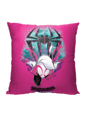 Marvel Spider-Man Across The Spiderverse Colorful Explosion Printed Throw Pillow