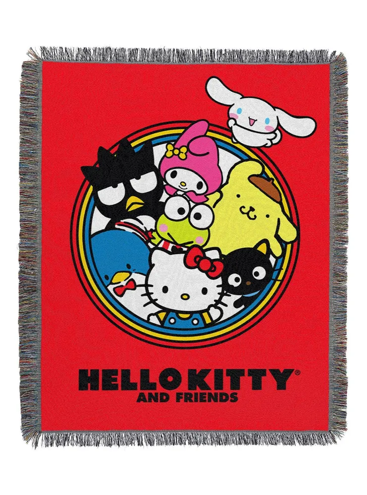 Boxlunch Hello Kitty Circle Of Fun Woven Tapestry