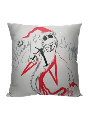 Disney The Nightmare Before Christmas Scary And Bright Printed Throw Pillow