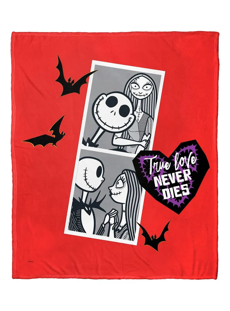 Disney The Nightmare Before Christmas Love Photos Silk Touch Throw