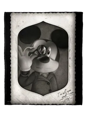 Disney Mickey Mouse All Eyes Silk Touch Throw